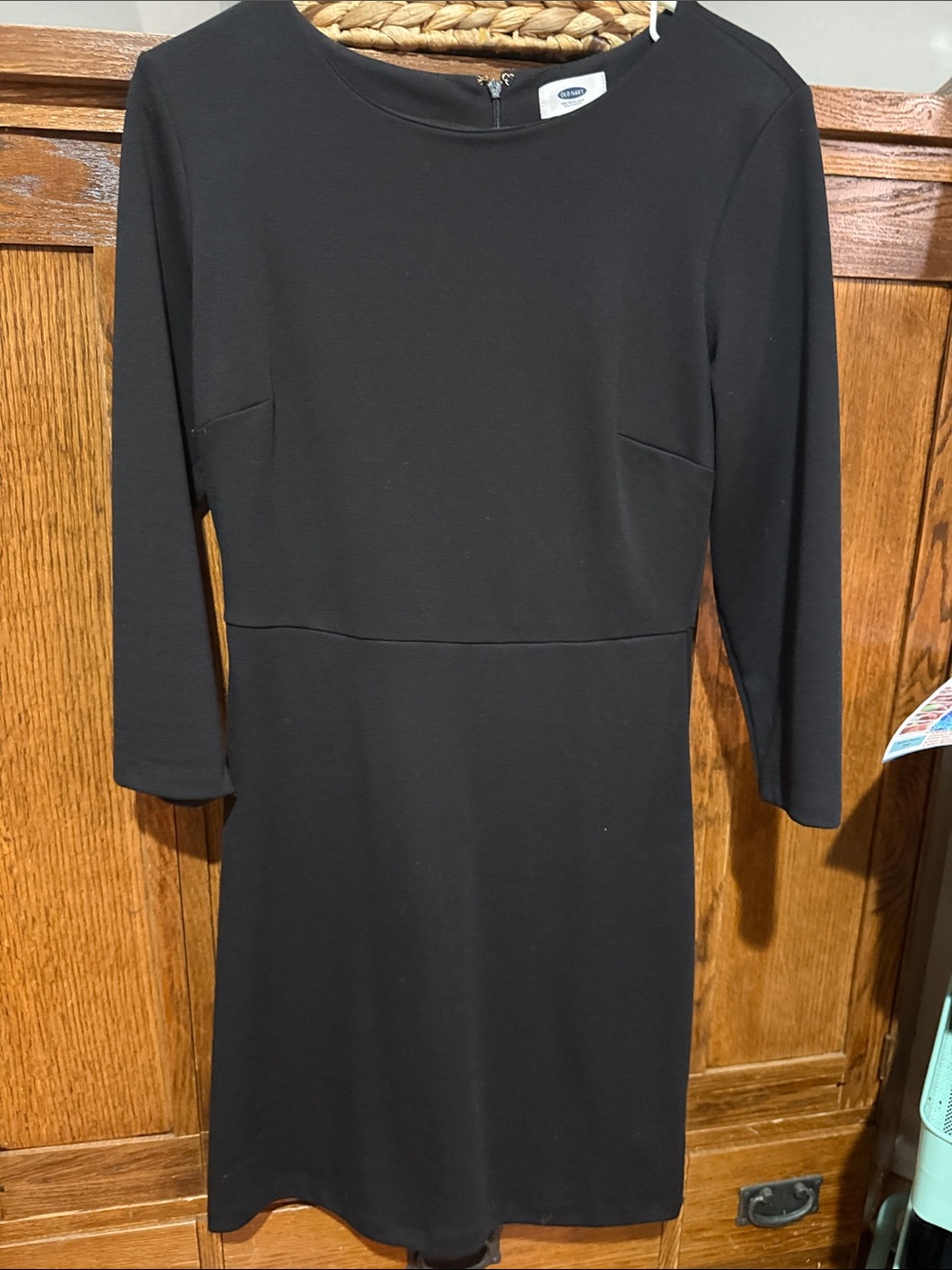Old Navy Black 3/4 -Sleeve Sheath Dress